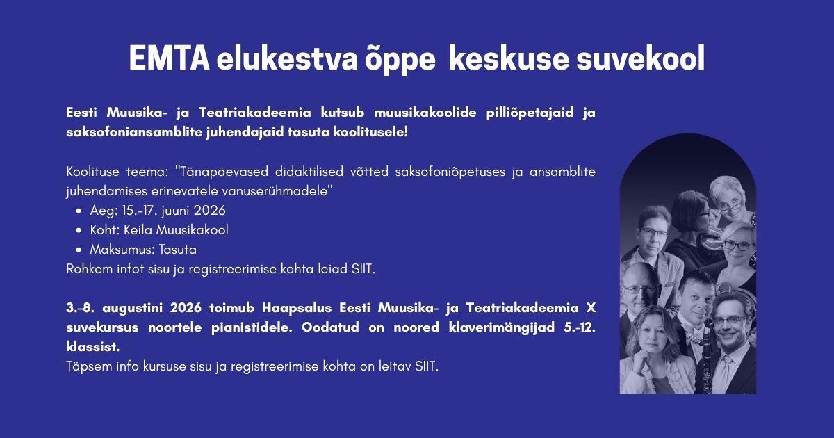 EMTA elukestva õppe  keskuse suvekool
